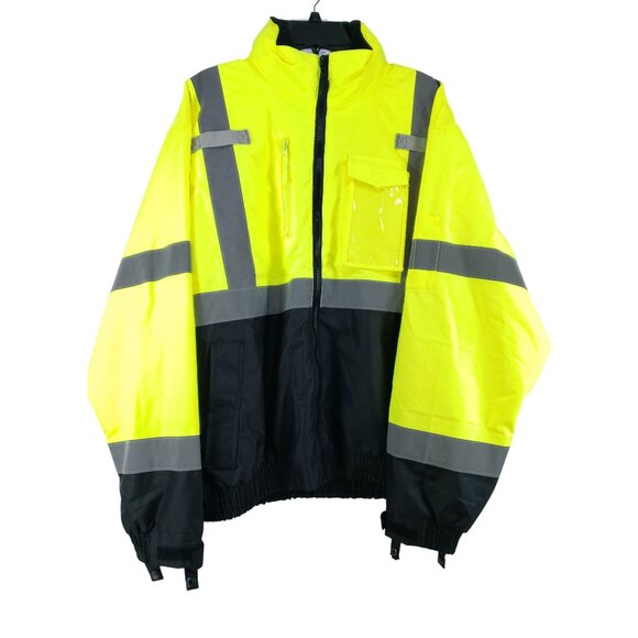 Radians Mens Size Large Radwear High Visibility Safety Jacket Hooded - Picture 1 of 10